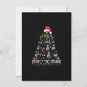 funny christmas xmas clothing math christmas tree invitation