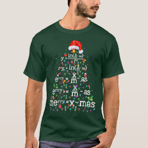 Funny Christmas Xmas Clothing Math Christmas Tree T-Shirt