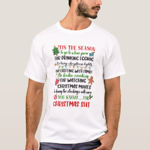 Funny Christmas Xmas Pajama Tis The Season Holiday T-Shirt