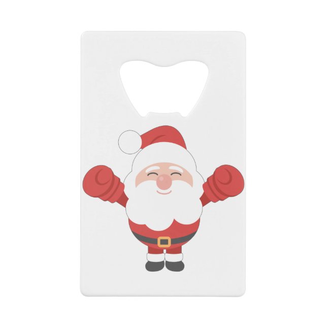 Funny Christmas Xmas Santa Boxing MMA WWF Fighter (Front)