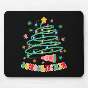 Funny Christmas Xmas Vibes Sonographer Ultrasound Mouse Mat