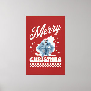 Funny Christmas Yeti Holiday Humour Canvas Print