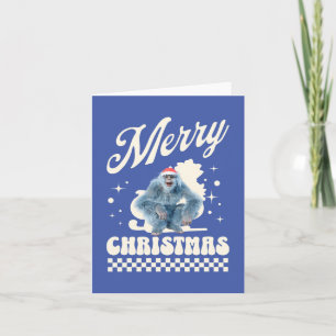 Funny Christmas Yeti Holiday Humour Card