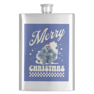 Funny Christmas Yeti Holiday Humour Hip Flask