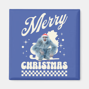 Funny Christmas Yeti Holiday Humour Magnet