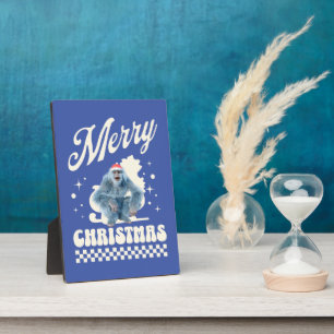 Funny Christmas Yeti Holiday Humour Plaque