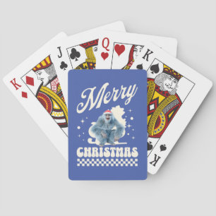 Funny Christmas Yeti Holiday Humour Playing Cards