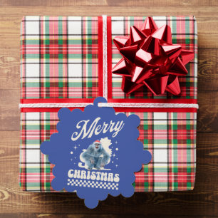 Funny Christmas Yeti Holiday Humour Tree Decoration Card