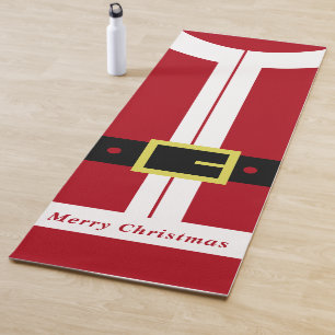 Funny Christmas Yoga Mat with Santa Design