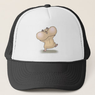 funny chubby cheeks hamster trucker hat