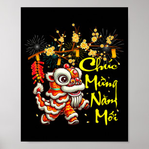 Funny Chuc Mung Nam Moi Happy Vietnamese New Year Poster