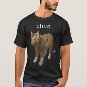 Funny Chud Low Poly Cat Retro 90S Gaming T-Shirt