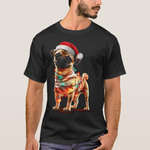 Funny Chug Christmas Graphics Dog Lights Lover T-Shirt