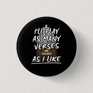 Funny Church Organist Verses 3 Cm Round Badge