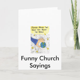 Funny Church Sayings, greeting card
