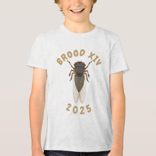 Funny Cicada Brood XIV 2025 Nature Bug Lover Tri-Blend Shirt