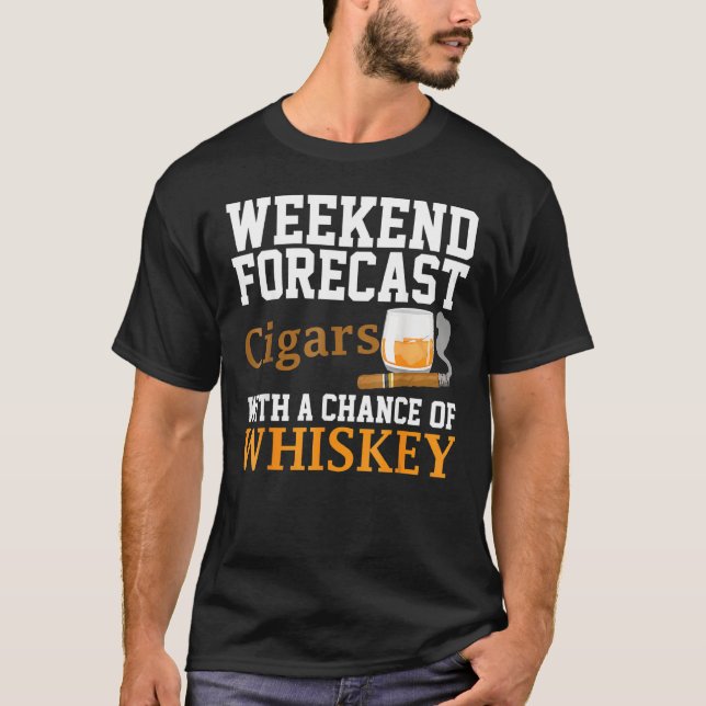 Funny Cigar And Whiskey  Graphic Women Men Cigar F T-Shirt (Front)