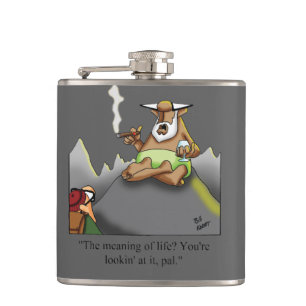 Funny Cigar Humour Flask Gift