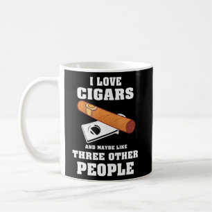 Funny Cigar Set Lover Smokers Party I Love  Coffee Mug