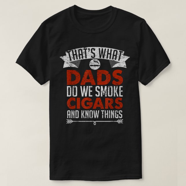 Funny Cigar Smoker Dad Father's Day 2018 Premium G T-Shirt (Design Front)