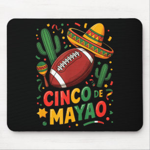 Funny Cinco De Mayo American Football Dad Mom Wome Mouse Mat