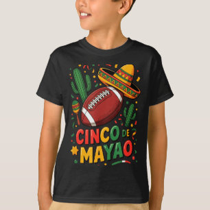 Funny cinco de mayo american football dad mom wome T-Shirt