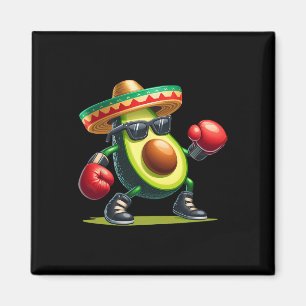 Funny Cinco De Mayo Avocado Boxing Lovers Mexican Magnet