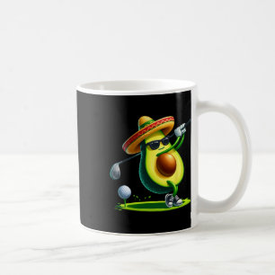 Funny Cinco De Mayo Avocado Showing Golf Skills Go Coffee Mug