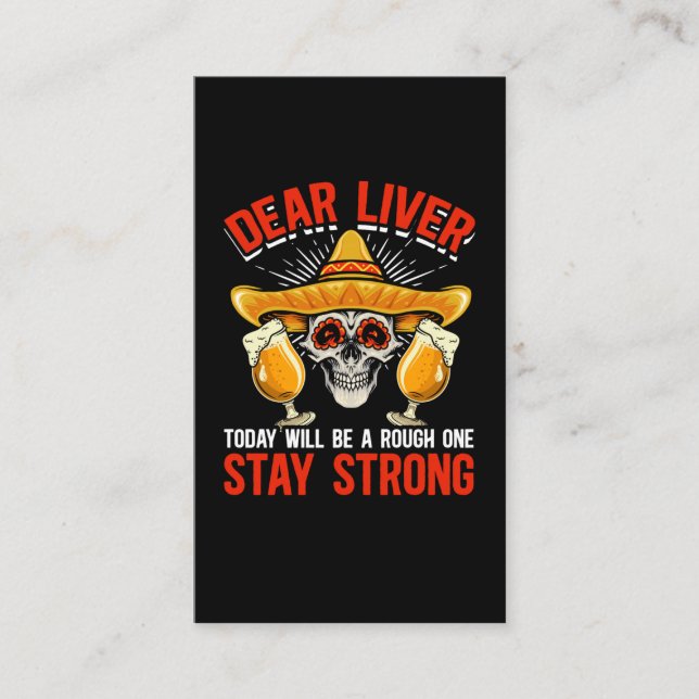 Funny Cinco De Mayo Beer Joke Alcohol Fun Business Card (Front)
