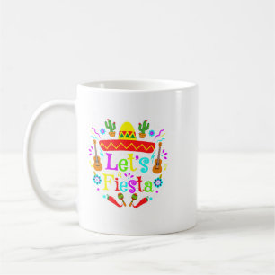 Funny Cinco De Mayo Cactus Lets Fiesta Mexican Fie Coffee Mug