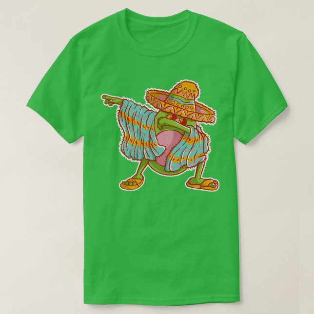 Funny Cinco De Mayo Dabbing Avocado 2 T-Shirt (Design Front)