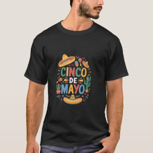 Funny Cinco De Mayo Fiesta Sombreros T-Shirt