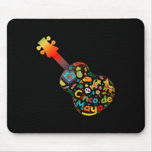 Funny Cinco De Mayo Guitar Fiesta Mexican Cinco De Mouse Mat