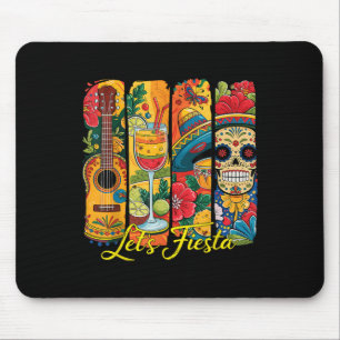 Funny Cinco De Mayo Lets Fiesta Sombrero Hat Guita Mouse Mat