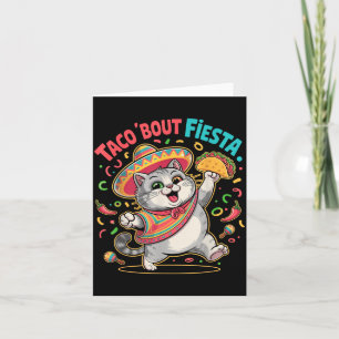Funny Cinco De Mayo Mexican Cat Cute Fiesta Card