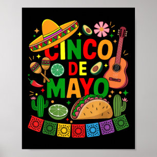 Funny Cinco De Mayo Mexican Sombrero Hat Men Women Poster