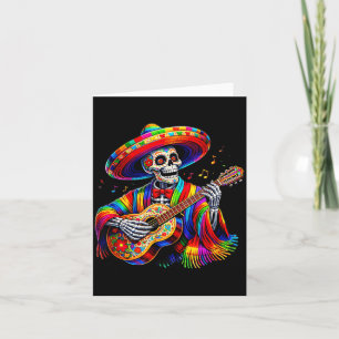 Funny Cinco De Mayo Skeleton Skull Fiesta Card