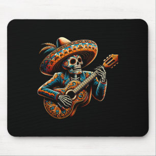 Funny Cinco De Mayo Skeleton Skull Fiesta Sombrero Mouse Mat