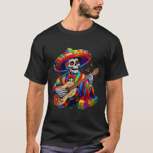 Funny Cinco De Mayo Skeleton Skull Fiesta T-Shirt
