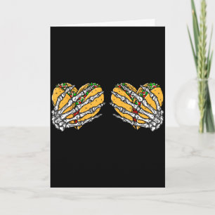 Funny cinco de mayo taco skull hands Funny cinco d Card