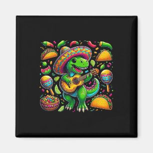 Funny Cinco De Mayo Tyrannosaurus Dinosaur Women M Magnet