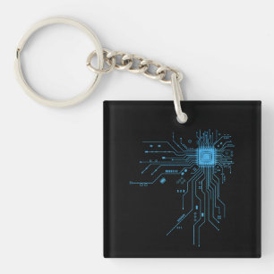 Funny Circuit Board Computer Electronics Key Ring