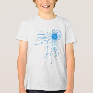 Funny Circuit Board Computer Electronics Tri-Blend Shirt