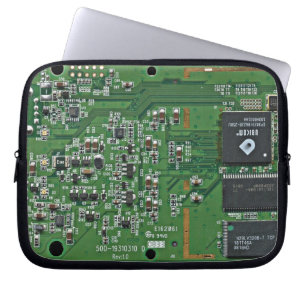 Funny circuit board laptop sleeve