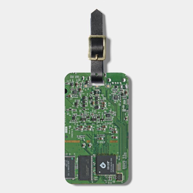 Funny circuit board luggage tag (Front Vertical)