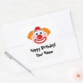 Funny circus clown custom kid's Birthday stickers (Envelope)