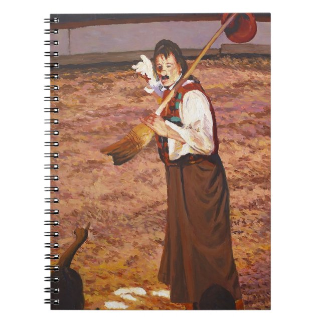 Funny Circus Flora Clown Delights Children Notebook (Front)