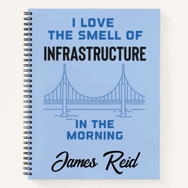 Funny Civil Engineering Bridge Engineer Notebook (Front)