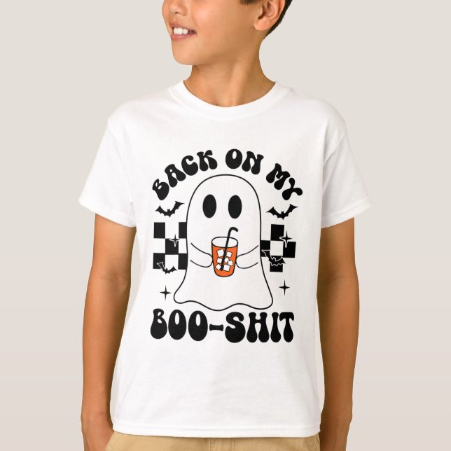 Funny Ck On My Boo- Cute Ghost Halloween Spooky Se T-Shirt (Front)