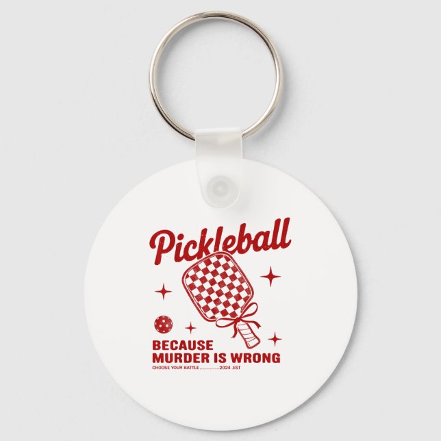 Funny Ckle Ball Outfit Women, Retro Ckleball Dink  Key Ring (Front)